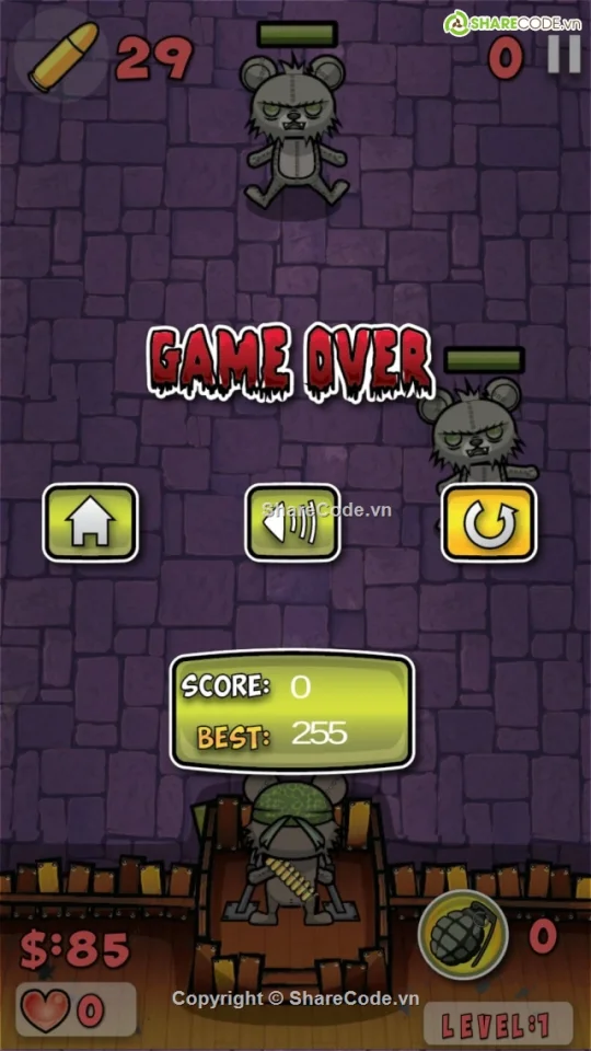 Zombie Bear Night Shooting — screenshot 3