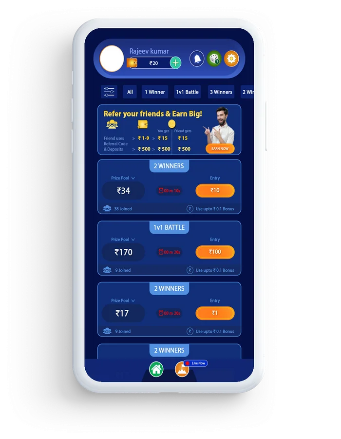 Ludo Magic v2 Tournament Real Money Earning Android App with Admin Setup — screenshot 1