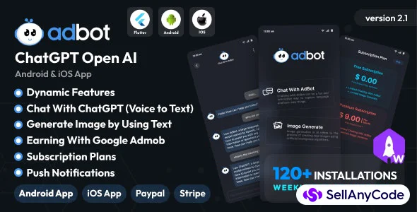 AdBot - ChatGPT Open AI Android and iOS App