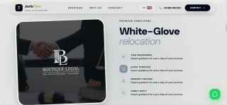JurisFlow Legal - Premium Corporate & Relocation Law Landing Page