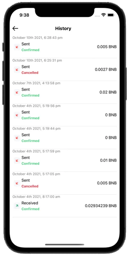React Native - DeFi Crypto Wallet BNB, BEP20 — screenshot 4