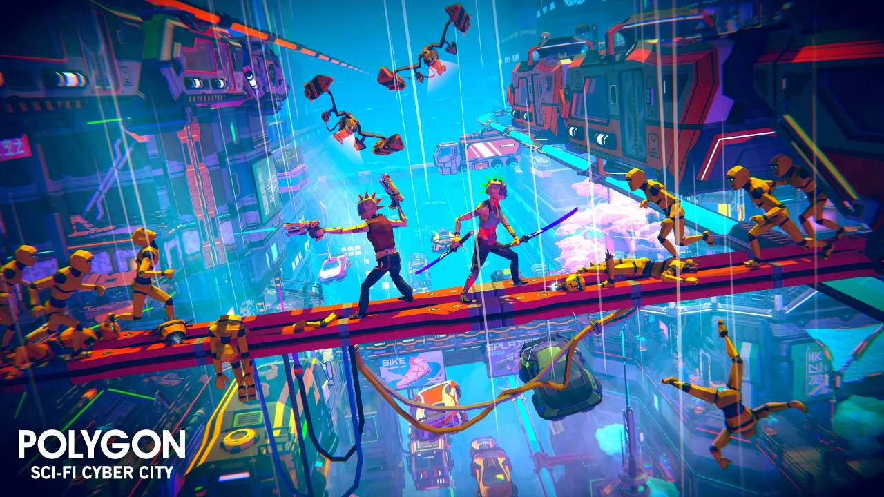 POLYGON Sci-Fi Cyber City - Low Poly 3D Art by Synty — screenshot 6