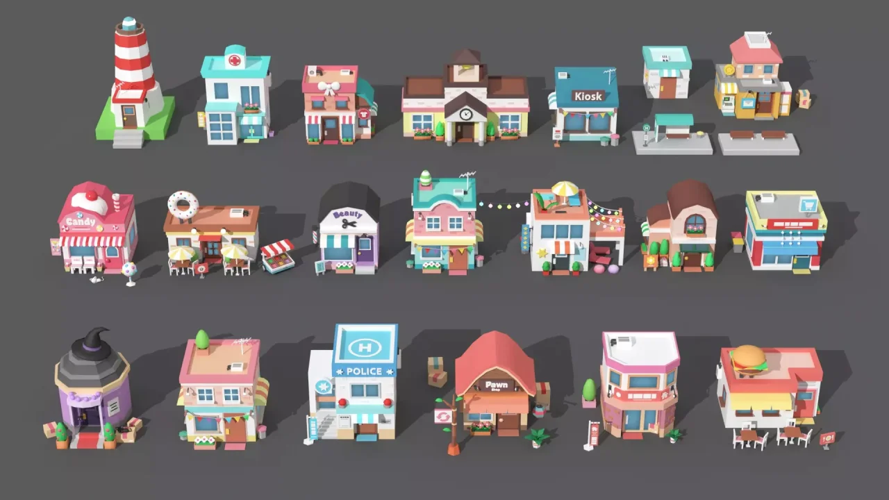 Cartoon Town - Low Poly Assets — screenshot 8
