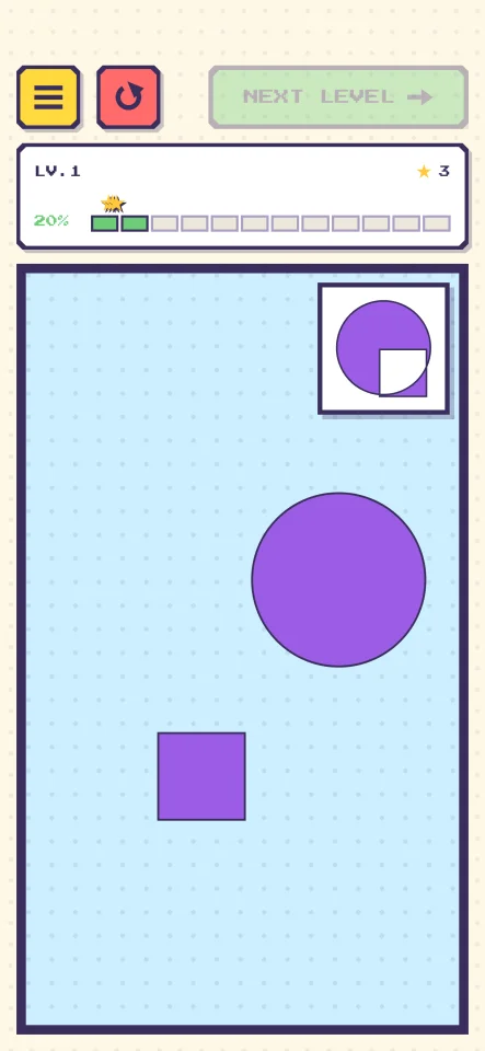 Overlapse - XOR Shape Puzzle Game | Android (Kotlin + Jetpack Compose) — screenshot 5
