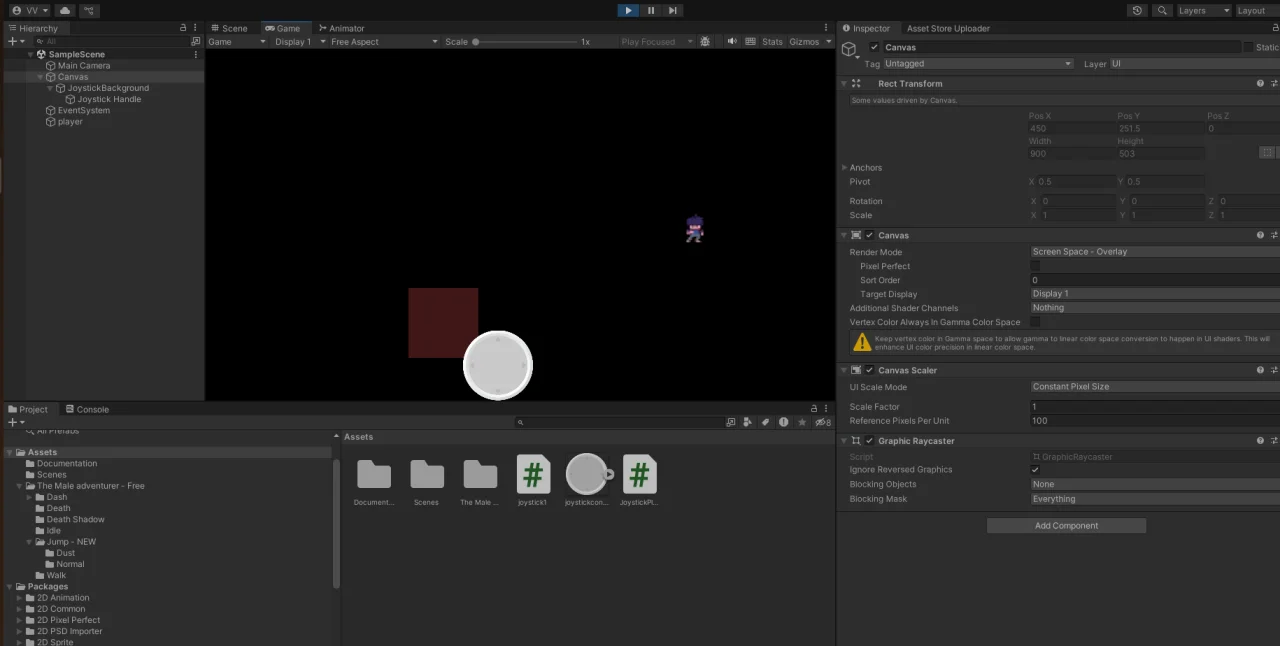 2D Joystick + Player Movement Easy Mobile & Desktop Controls — screenshot 1
