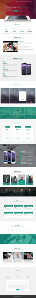 Pixa Mobile App Landing Page Template — screenshot 1