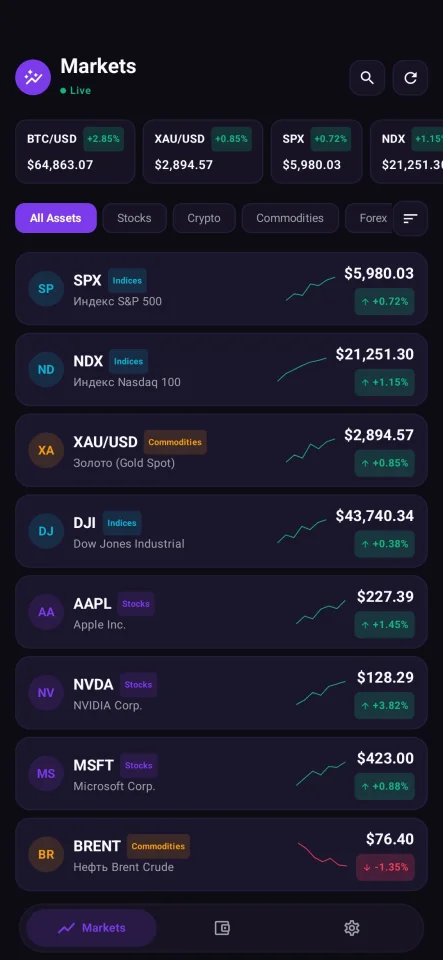 FinTech Finance & Market Tracking App Template — screenshot 1