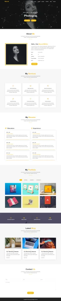 Nusrat Personal Portfolio HTML Template — screenshot 2