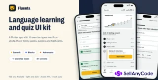 Fluenta - Language Learning & Quiz Flutter UI Kit