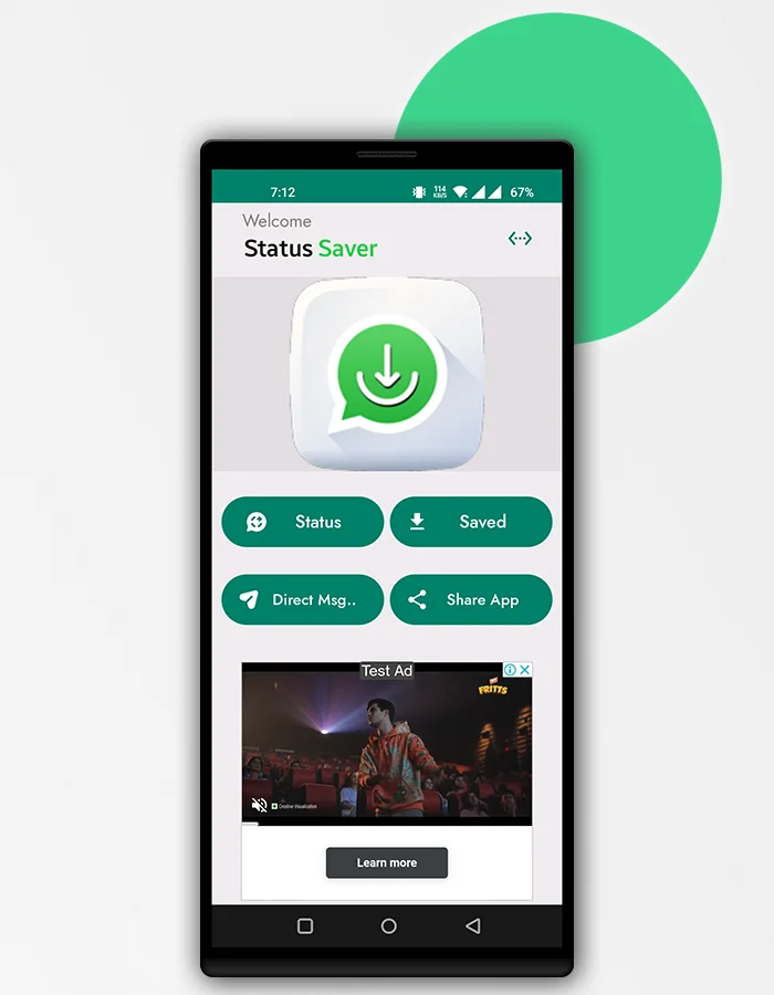 WhatsApp Status Saver Pro 2020 in Direct Message with AdMob Ads — screenshot 1