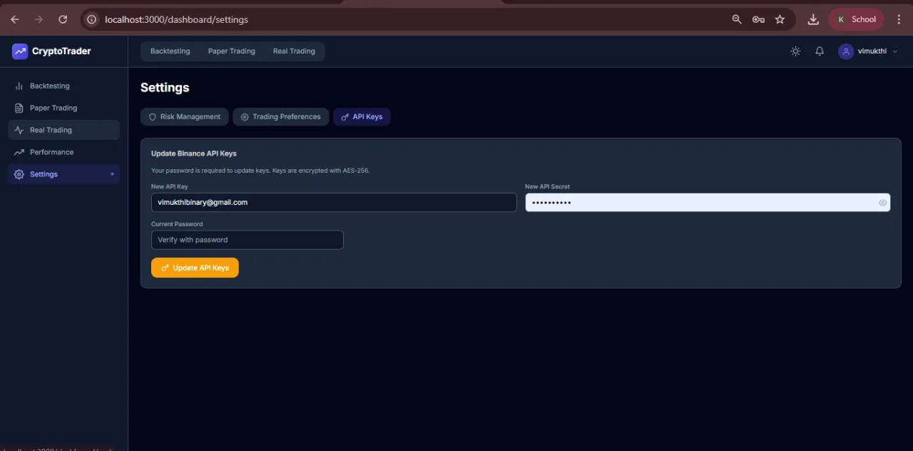 CryptoTrader Pro - Automated Futures Trading System — screenshot 5