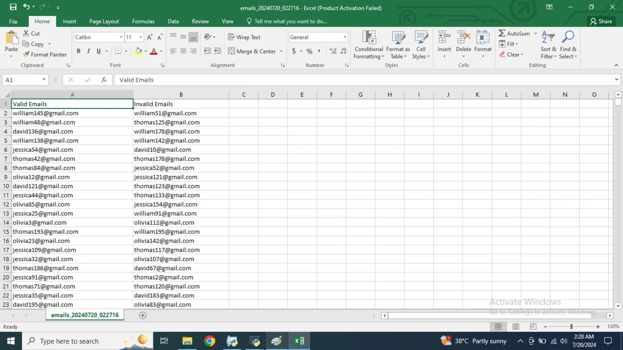 Bulk Gmail Address Generator & Verifier — screenshot 4