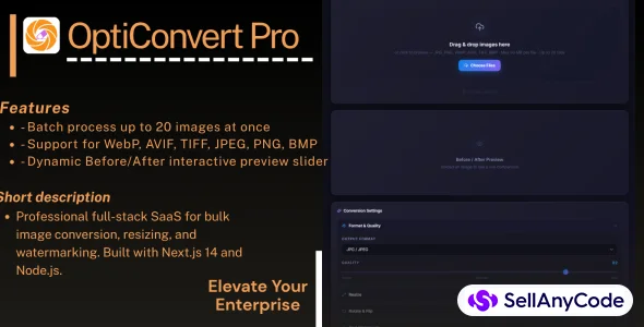 OptiConvert Pro - Batch Image Converter API