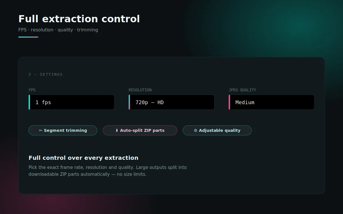 Video Frame Extractor — Hybrid Browser & Server (FastAPI + FFmpeg) — screenshot 3