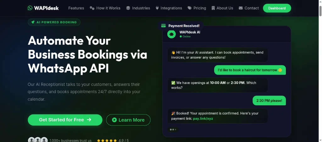 WAPIdesk - AI WhatsApp Chatbot SaaS — screenshot 2