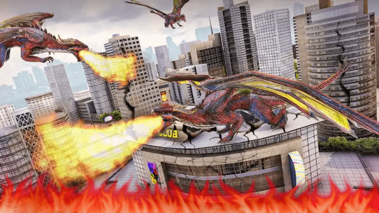 Flying Dragon City Attack: Dragon Simulator — screenshot 1