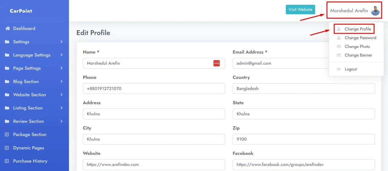 Multi Vendor Car Listing Website Carlist - Laravel — screenshot 1