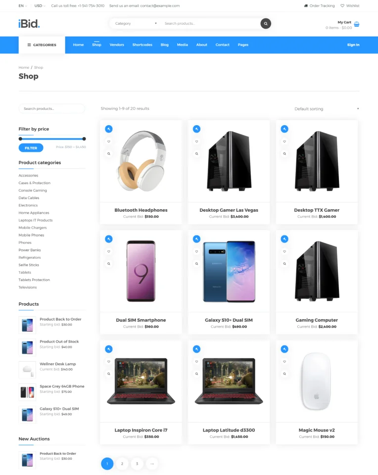 iBid - Multi Vendor Auctions WooCommerce Theme — screenshot 3