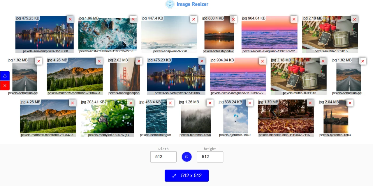 Image Resizer - React Web App — screenshot 1