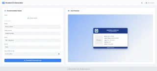 Student ID Card Generator with Admin Customization