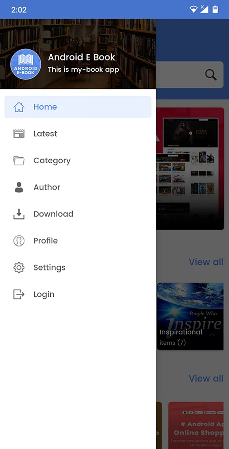 Android EBook App (Books App, PDF, ePub, Online Book Reading, Download Books) — screenshot 3