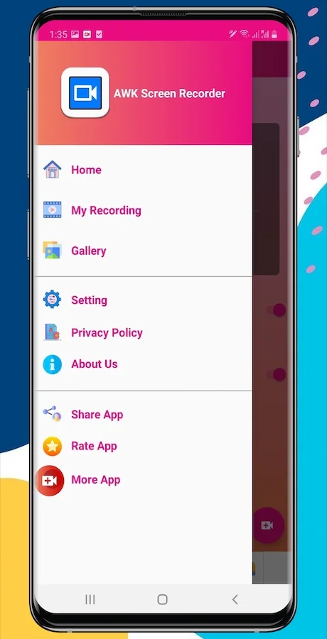 AWK Screen Recorder with Audio (Android 10 Supported) — screenshot 3