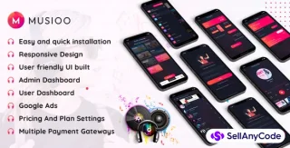 Musioo – Online Music Streaming Platform Flutter App with AdMob Ads
