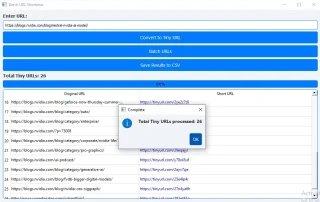 Batch URLs Shortener