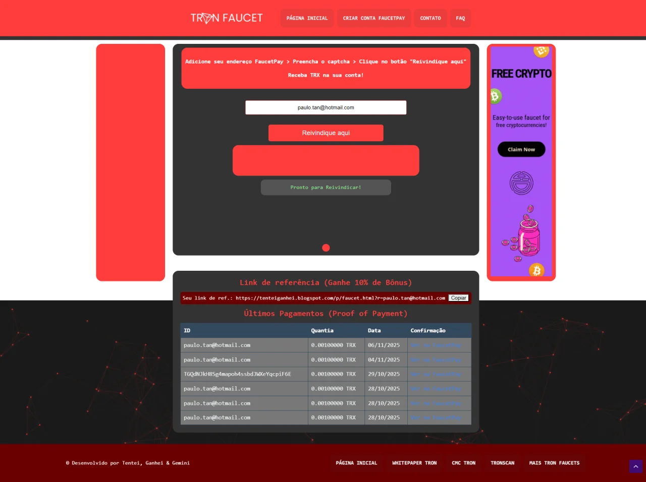Create YOUR Cryptocurrency Faucet on Blogger Easily — screenshot 1