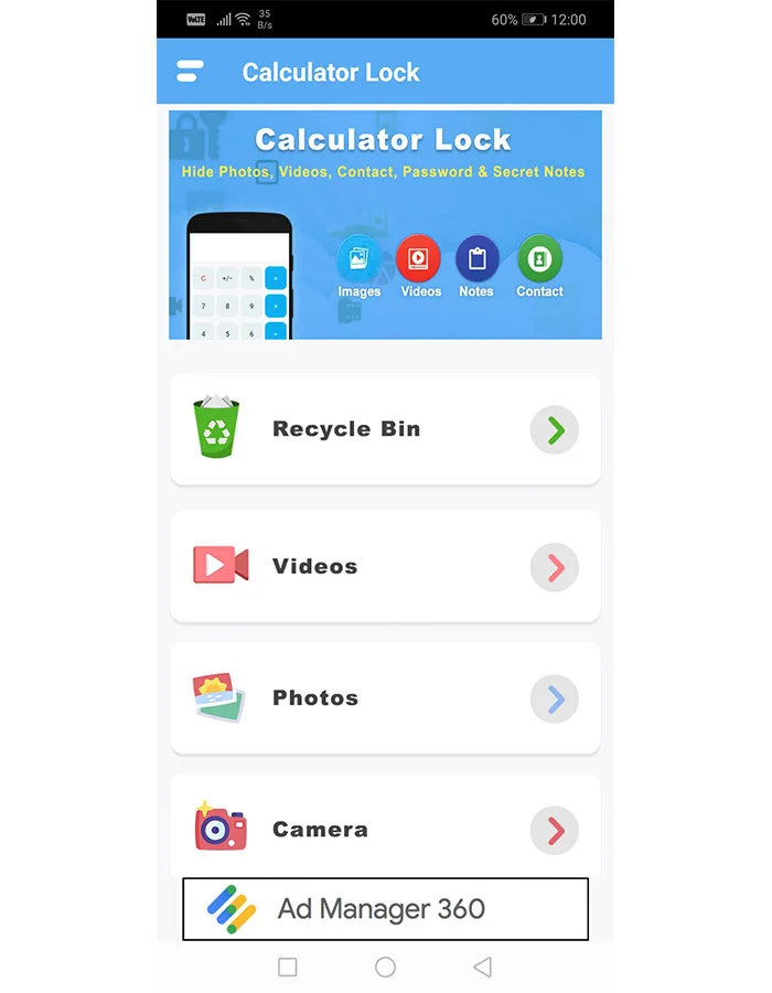 Android Calculator Lock -Hide Photos, Videos, Contact, Password & Secret Notes — screenshot 2