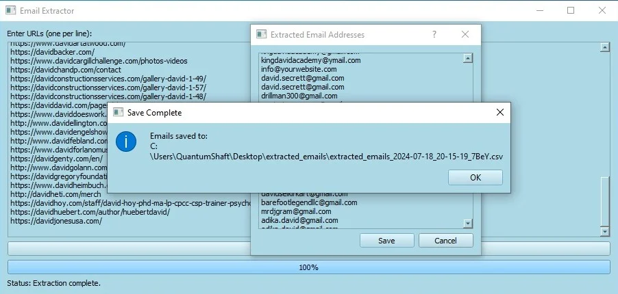 Unlimited Batch Email Extractor from Any Web Page — screenshot 3
