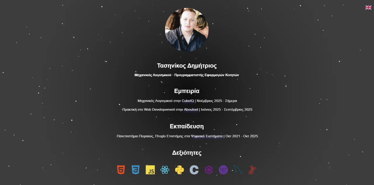 React Minimal Portfolio (CV Type) — screenshot 2