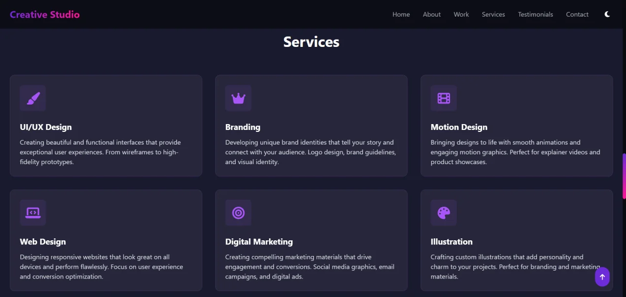Creative Studio - Modern Portfolio Template — screenshot 2