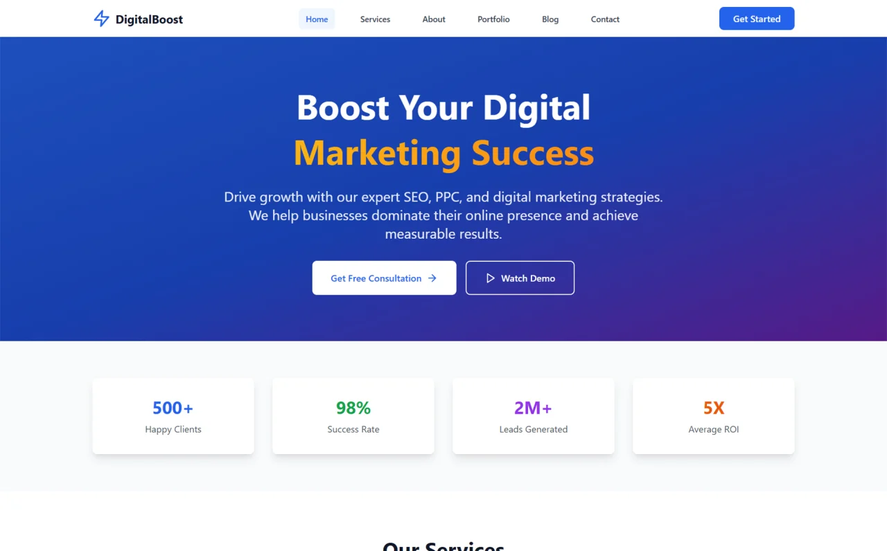 Digital Boost - Marketing Agency React Template — screenshot 1