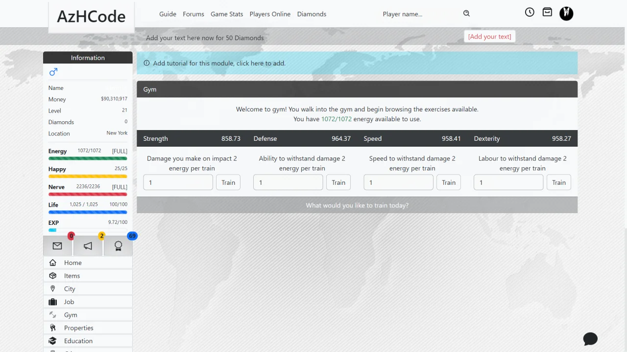 AzHCode - Online Browser Game Platform PHP — screenshot 4