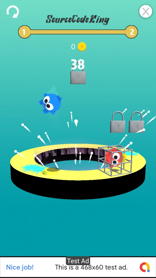 Fall to Rescue Unity Source Code AdMob Unity Ads — screenshot 5
