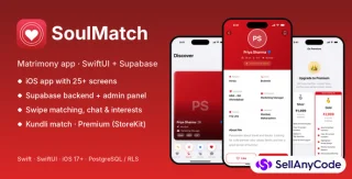 SoulMatch Matrimony App (iOS SwiftUI) + Supabase Backend & Admin Panel