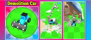 Demolition Car 3D Game Unity Source Code