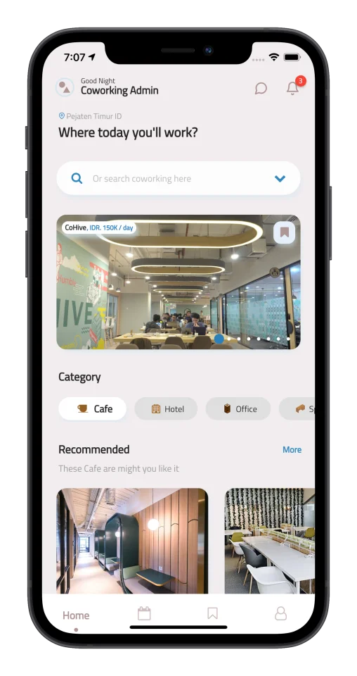 Coworking - Workspace Booking Flutter App with Chat | Web Admin Panel | Google AdMob — screenshot 2