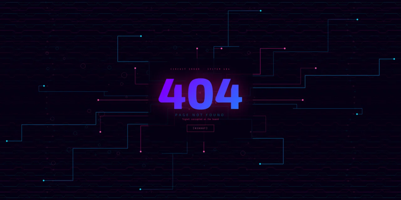 ERRATUM 10 Sci-Fi 404 Error Pages — screenshot 1