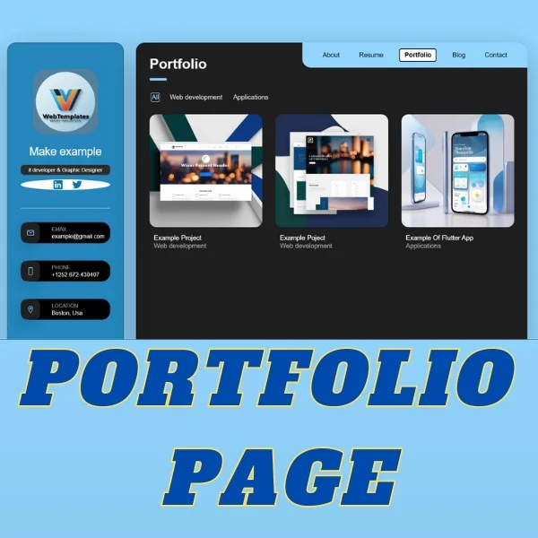 Responsive Single Page Portfolio Website Template | HTML, CSS, JavaScript, PHP — screenshot 3