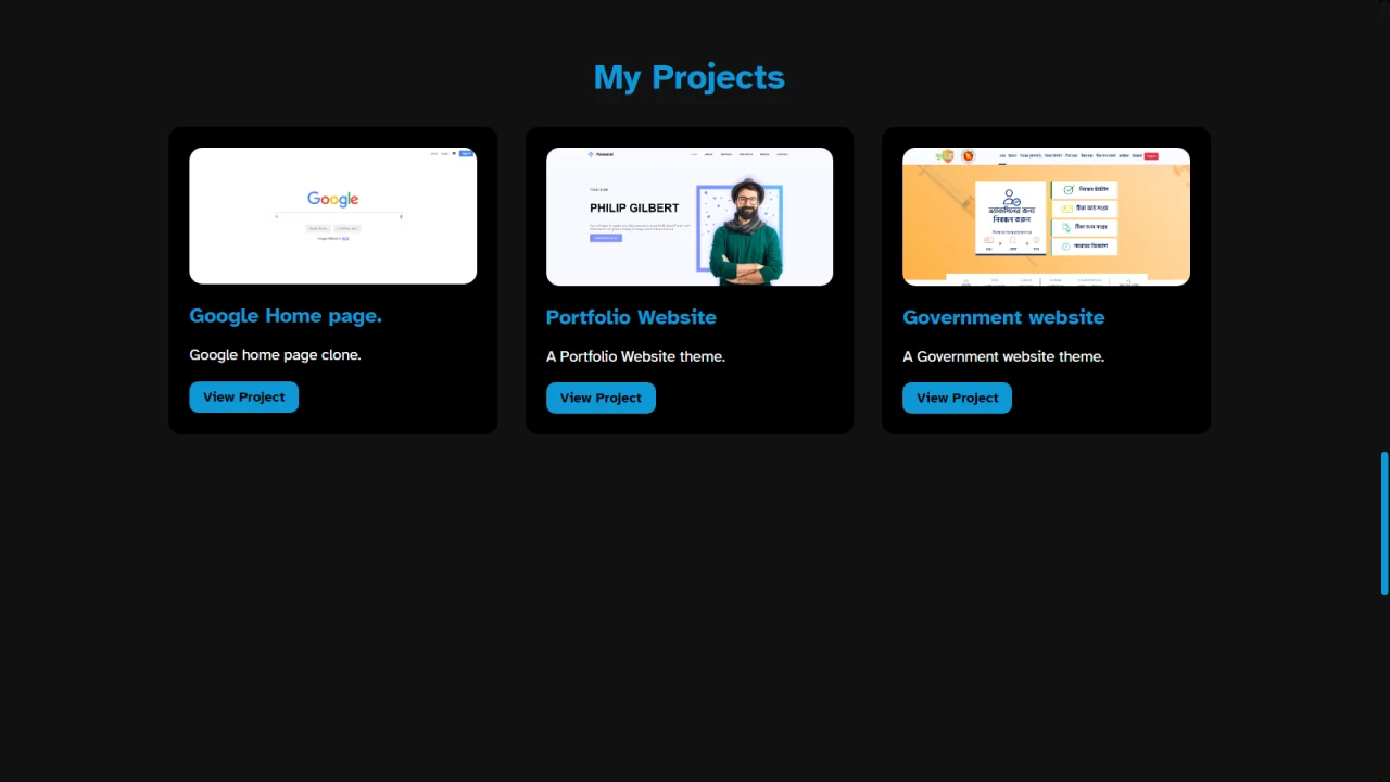 Portfolio in Dark Theme HTML, CSS, JS. — screenshot 4
