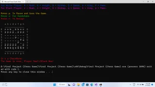 Chess Game C++ Code