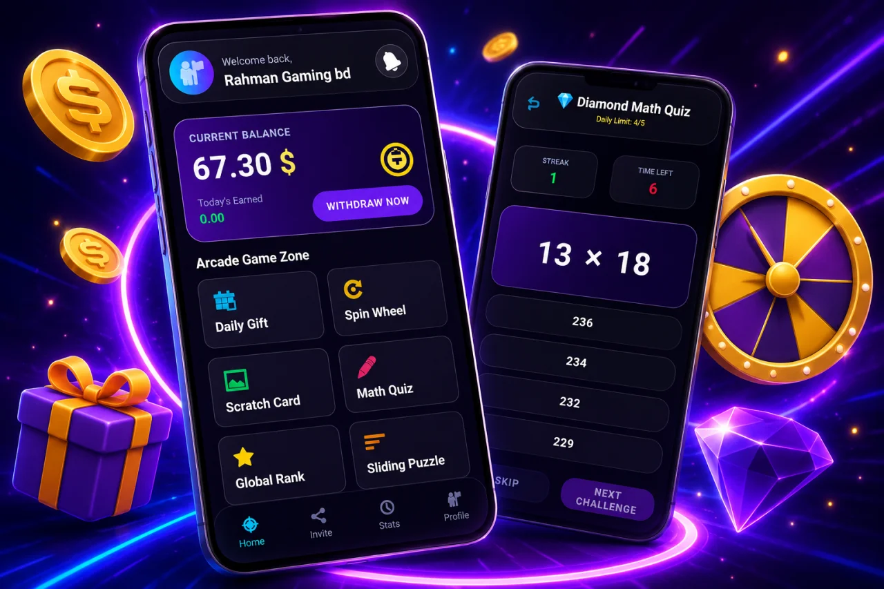 Earnix Pro - Android Earning App with Admin Panel (Spin, Scratch, Task) — screenshot 3