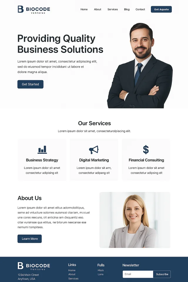 Business Corporate WordPress Theme with WooCommerce Support — screenshot 1