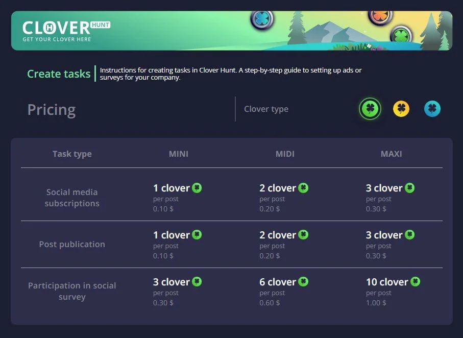 CLOVERHUNT Interactive Advertising Microservice — screenshot 2