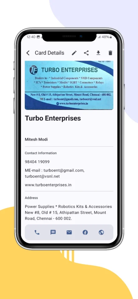 Business Card Scanner App Kotlin OCR + PDF/CSV Export — screenshot 7