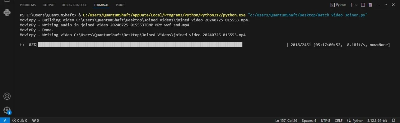 Unlimited Batch Video Joiner — screenshot 2