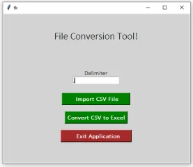 File Conversion Tool CSV to Excel