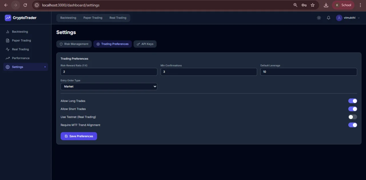 CryptoTrader Pro - Automated Futures Trading System — screenshot 10